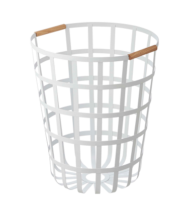Wire Basket (18" H)  - Steel + Wood