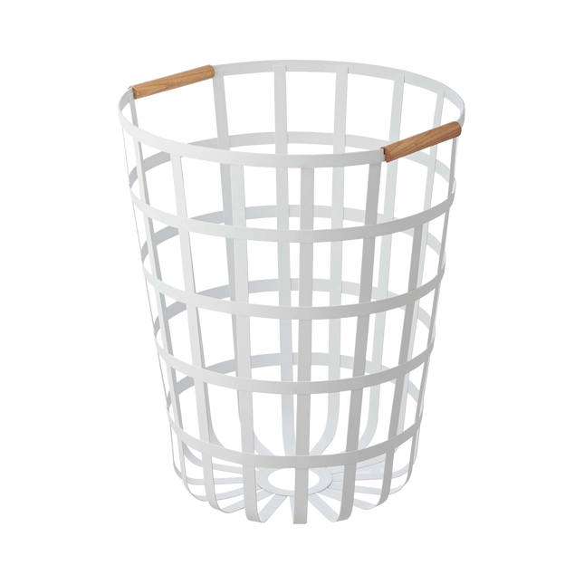Wire Basket (18" H)  - Steel + Wood