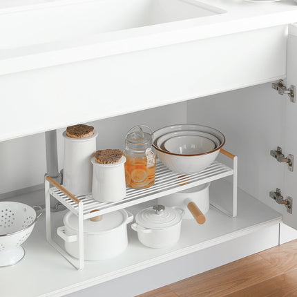 Countertop Wire Shelf - Steel + Wood