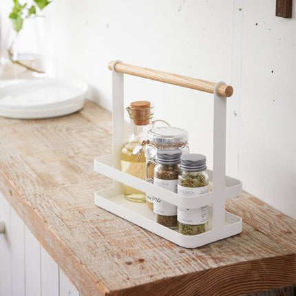 Tabletop Storage Caddy - Steel + Wood