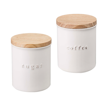 Ceramic Coffee and Sugar Canisters -