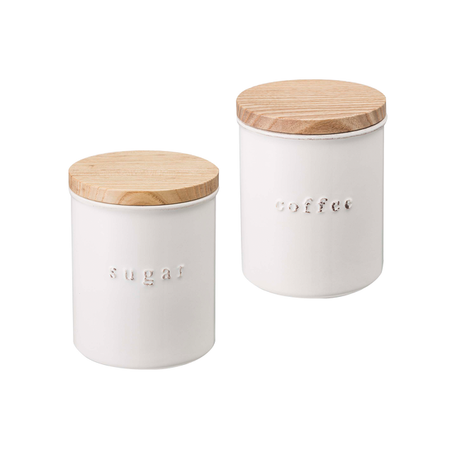 Ceramic Coffee and Sugar Canisters -