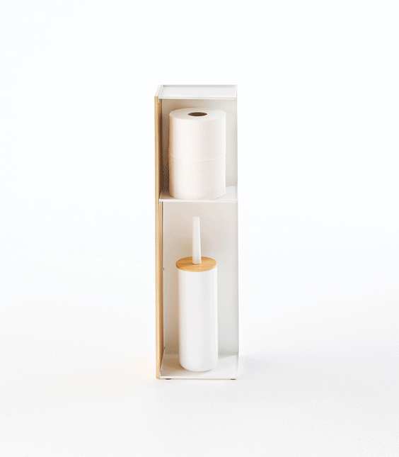 Toilet Supplies Stocker - Steel + Wood