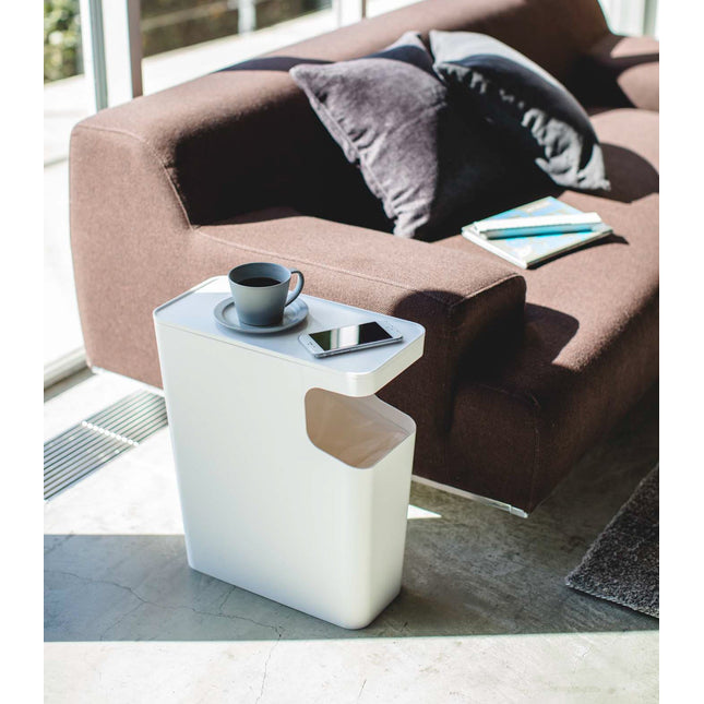 Side Table Trash Can