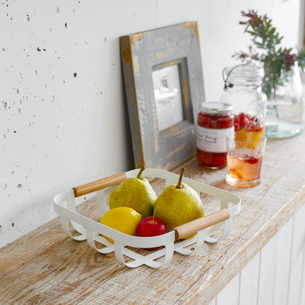 Fruit Bowl - Steel + Wood