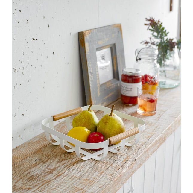 Fruit Bowl - Steel + Wood