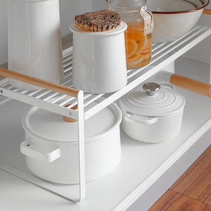 Countertop Wire Shelf - Steel + Wood