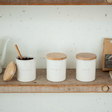 Ceramic Coffee Canister - Coffee