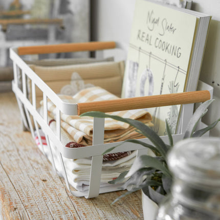 Storage Basket - Steel + Wood
